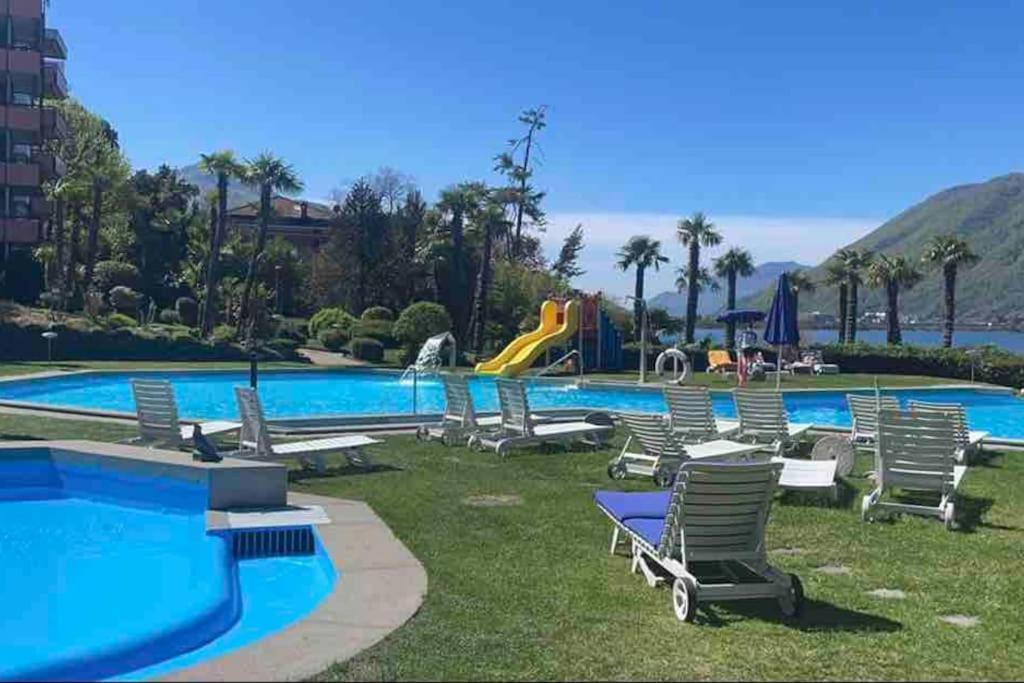 Appartamento Con Piscina E Sauna Bissone Exterior photo